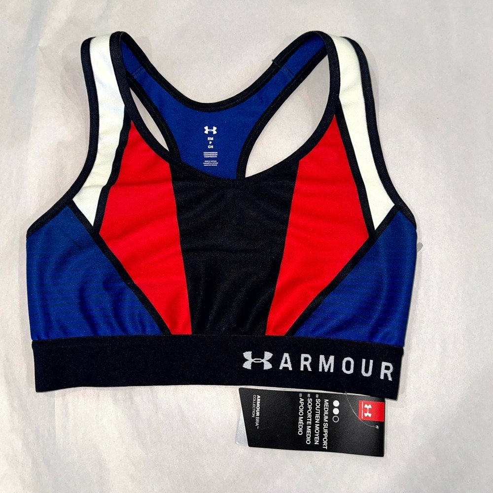 Under Armour Sports Bra Women's Small Compression Medium Support NWT